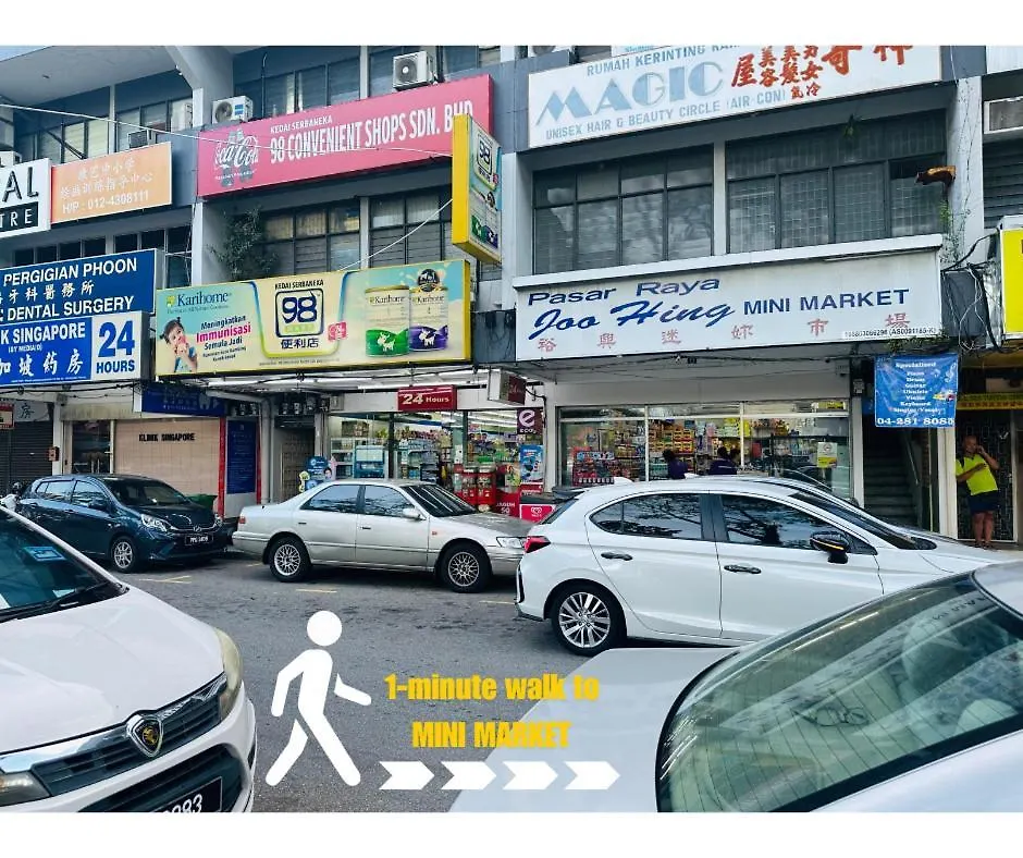 New! 10Pax Special 1,5 Storey Semi-D In Georgetown 70 Inch Smart Tv George Town